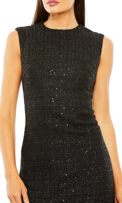 Ieena Duggal 20784 - Feather Hem Sleeveless Sequin Dress Cocktail Dresses