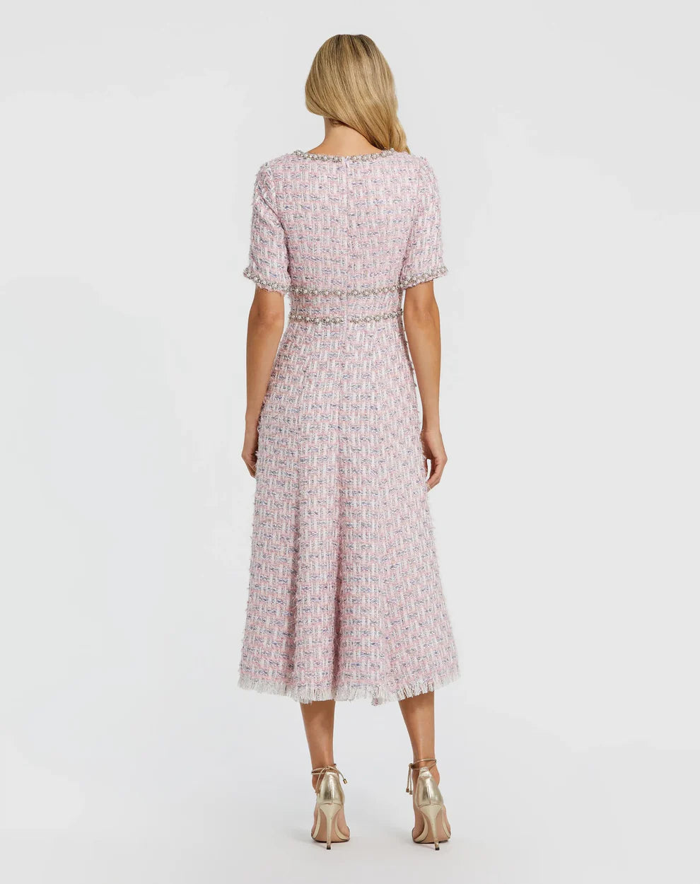 Mac Duggal 20806 - Tea  Length Boucle Dress