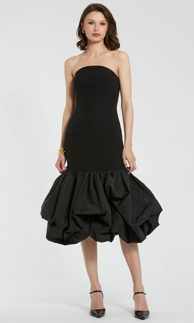 Ieena Duggal 21061 - Bubble Hem Straight-Across Crepe Dress Cocktail Dresses