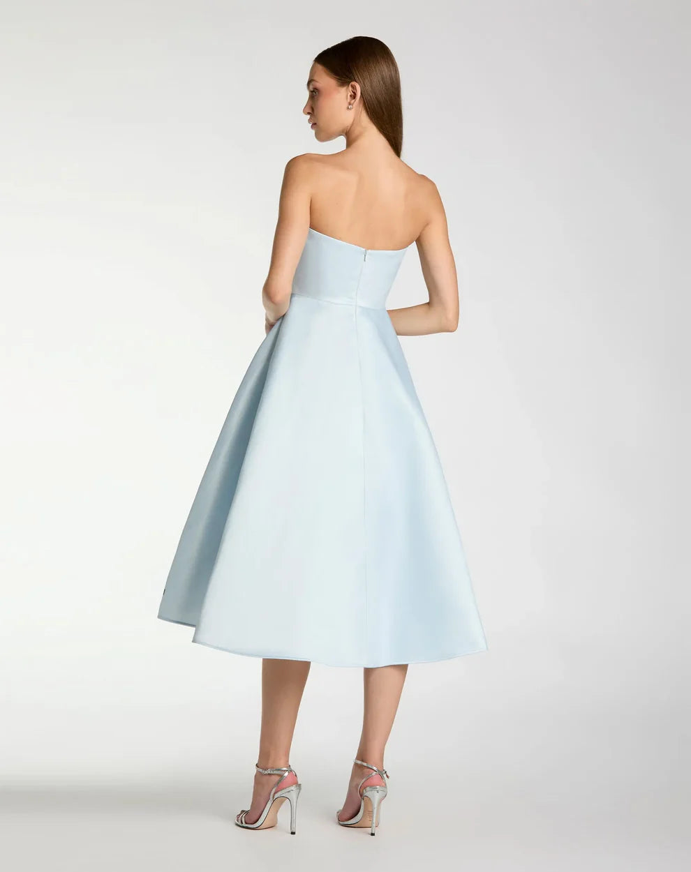 Ieena Duggal 21075 - Fit and Flare Strapless Print Dress