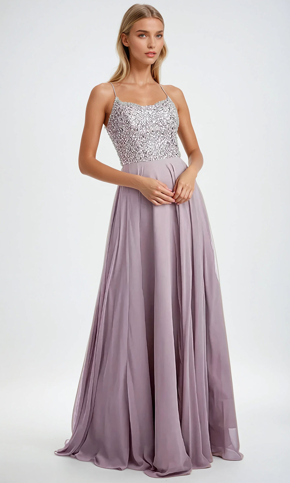 Juliet Dresses 210 - Scoop Neckline A-Line Evening Gown Formal Gowns