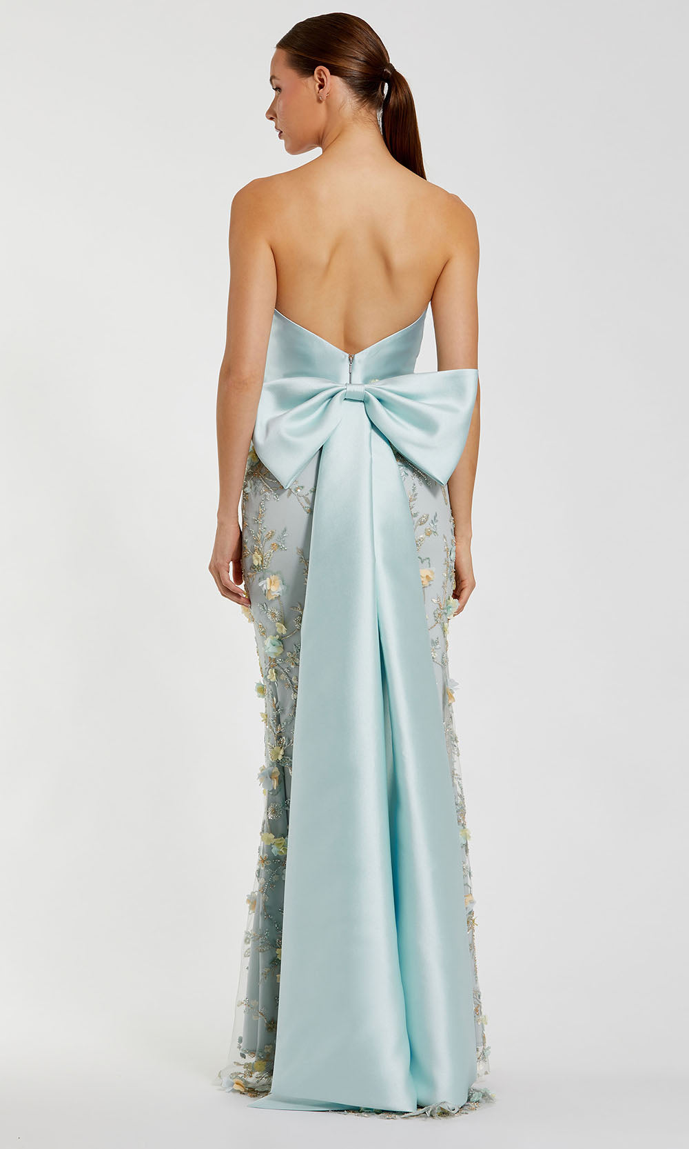 Mac Duggal 21102 - Sweetheart Bow Back Evening Gown Formal Gowns in Blue
