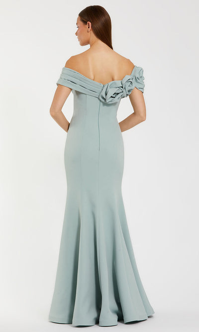 Mac Duggal 21104 - Crepe Gown with 3D Flower Detail Evening Dresses