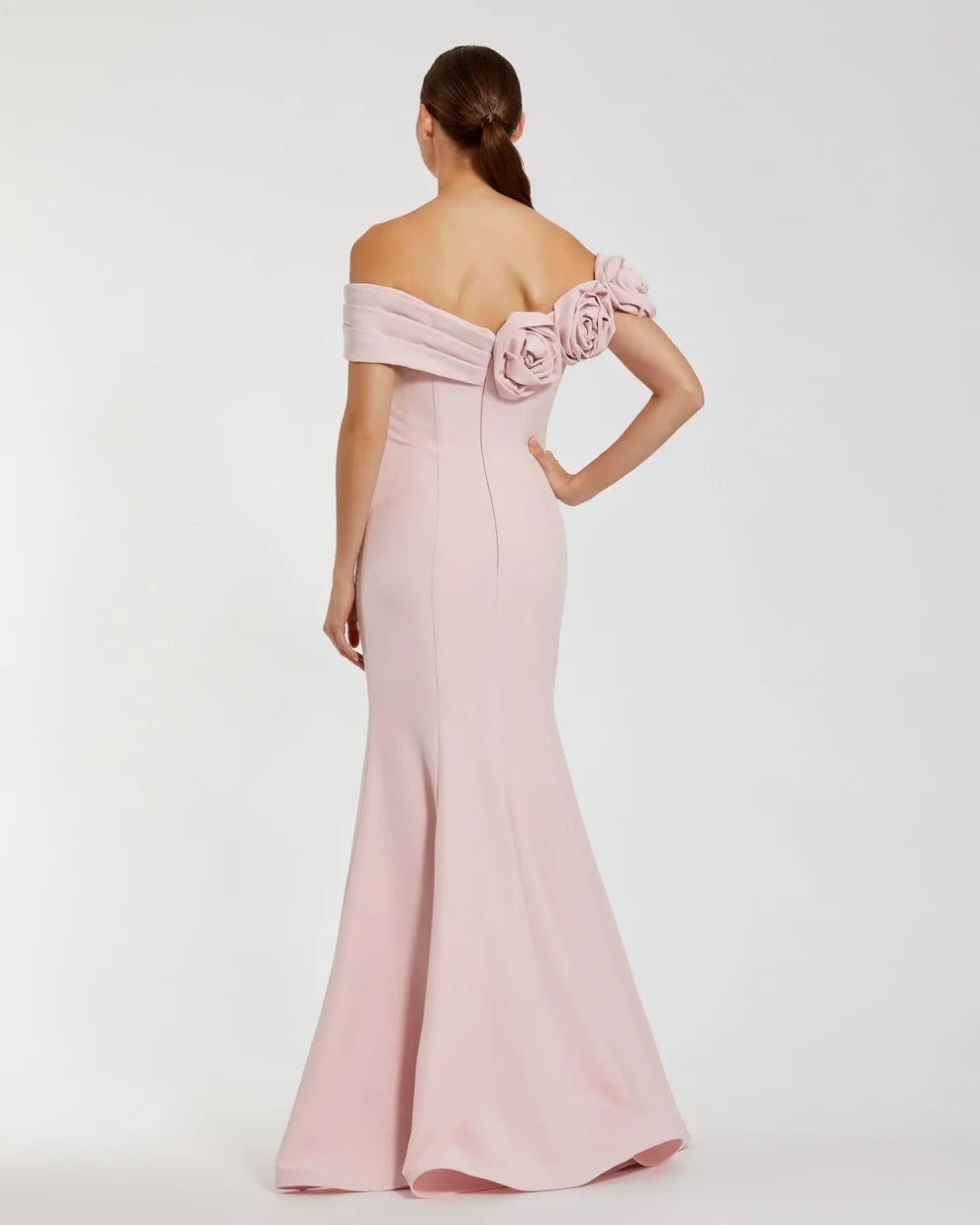 Mac Duggal 21104 - Crepe Gown with 3D Flower Detail
