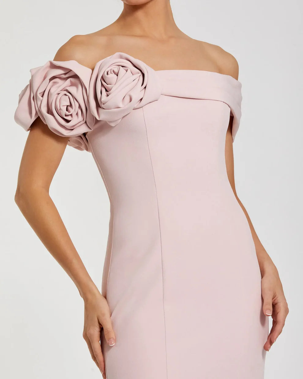 Mac Duggal 21104 - Crepe Gown with 3D Flower Detail