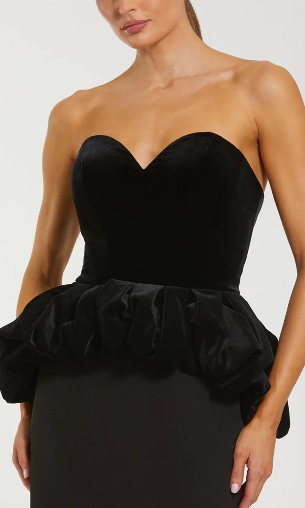 Mac Duggal 21145 - Ruffled Peplum Sweetheart Long Dress Prom Dresses