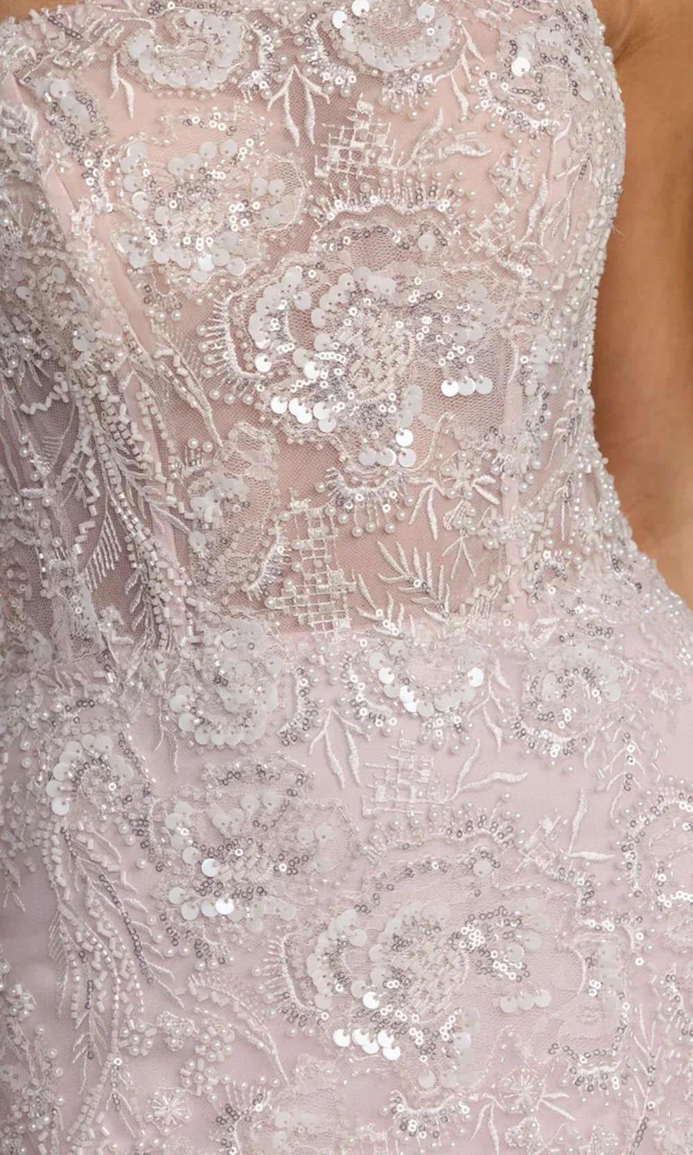 Mac Duggal 21147 - Beaded Embroidered Mermaid Gown with 3D Floral Accent Prom Dresses in Blush Multi 