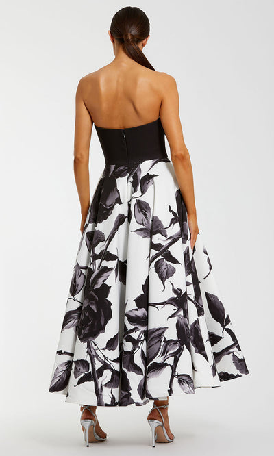 Ieena Duggal 21151 - Printed Skirt Straight Neckline Dress Formal Gowns