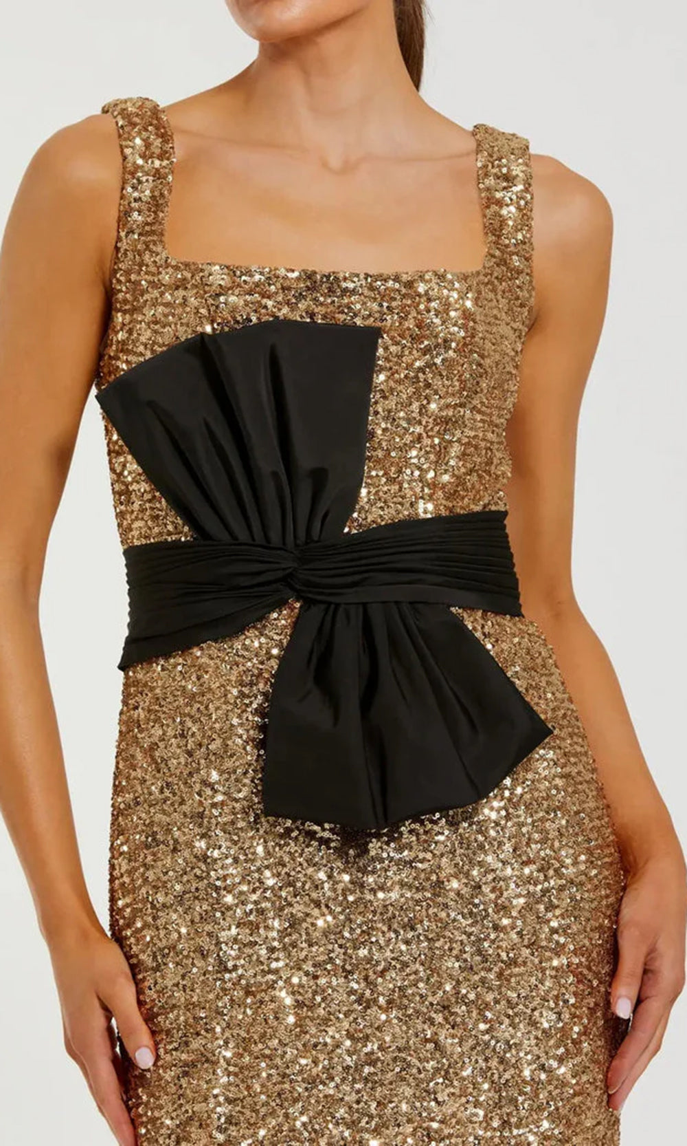 Ieena Duggal 21160 - Square Neck Allover Sequin Gown Prom Dresses