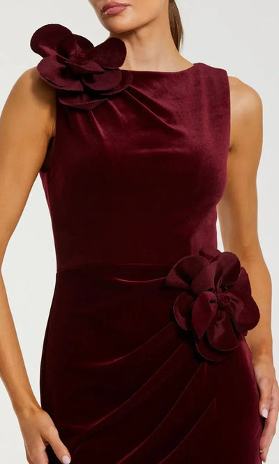Ieena Duggal 21163 - Sleeveless Velvet Gown with Slit Prom Dresses
