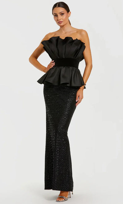 Mac Duggal 21174 - Strapless Column Dress with Slit Evening Dresses