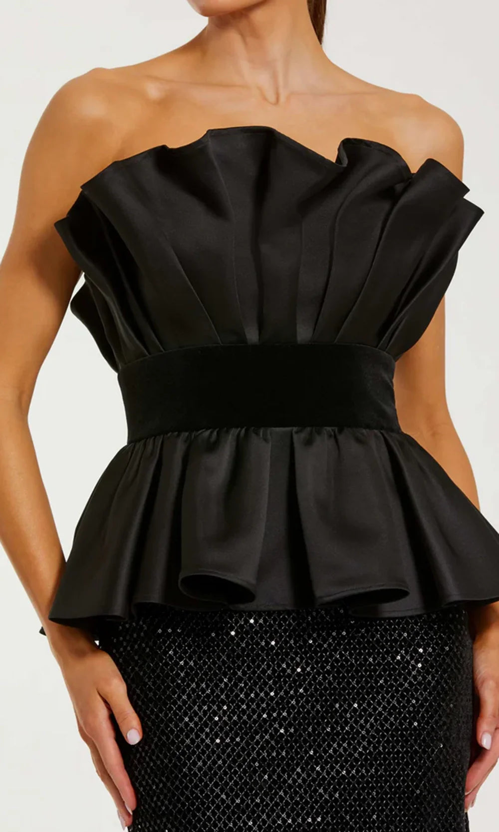 Mac Duggal 21174 - Strapless Column Dress with Slit Evening Dresses