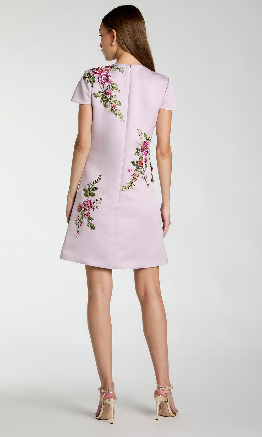 Mac Duggal 21338 - Jewel Neck Mini Dress with Embroidery Cocktail Dresses in Lilac  
