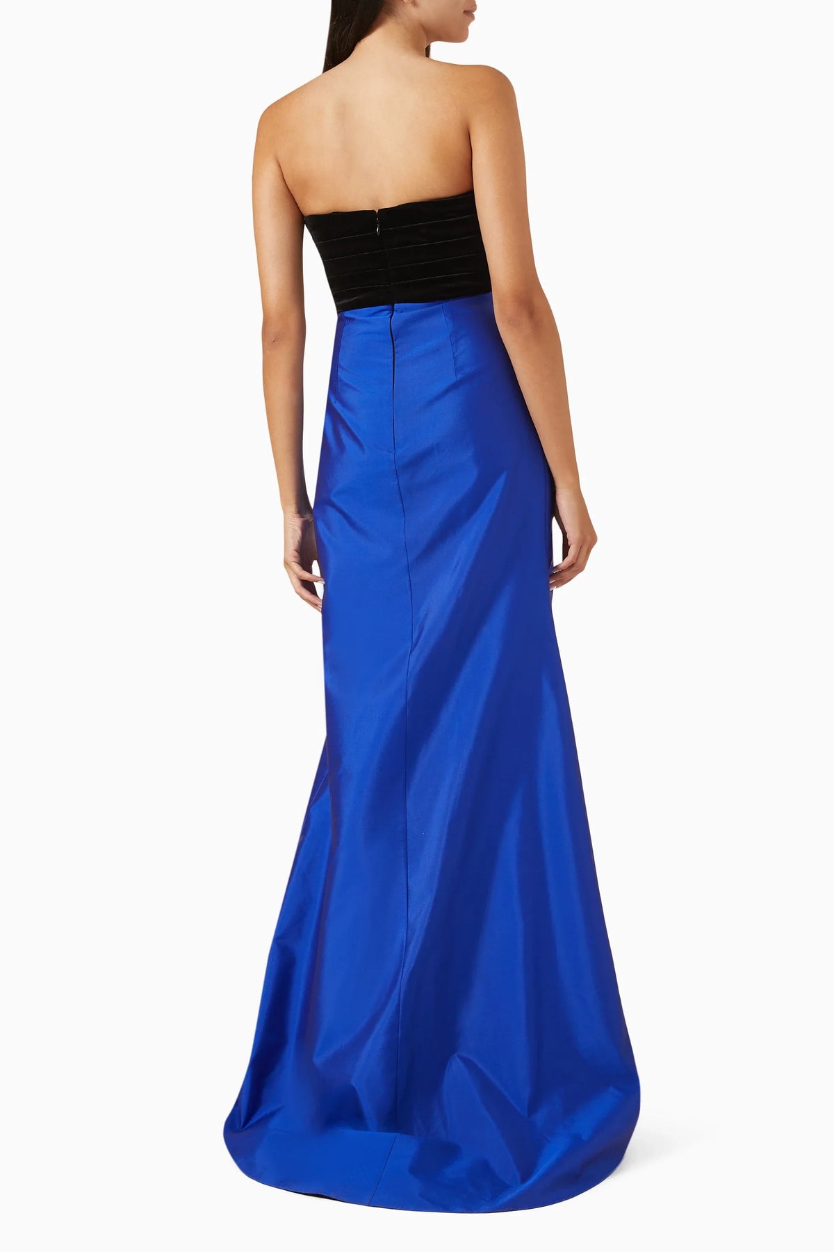 Tarik Ediz 98793 - Strapless V Neck Velvet Gown