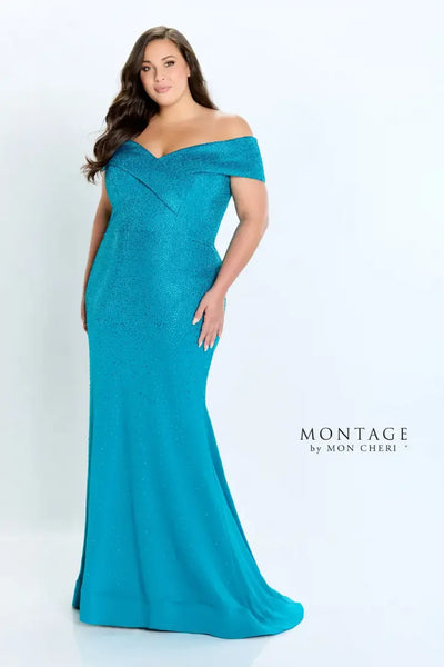 Montage by Mon Cheri 220949W - Off-Shoulder Dress