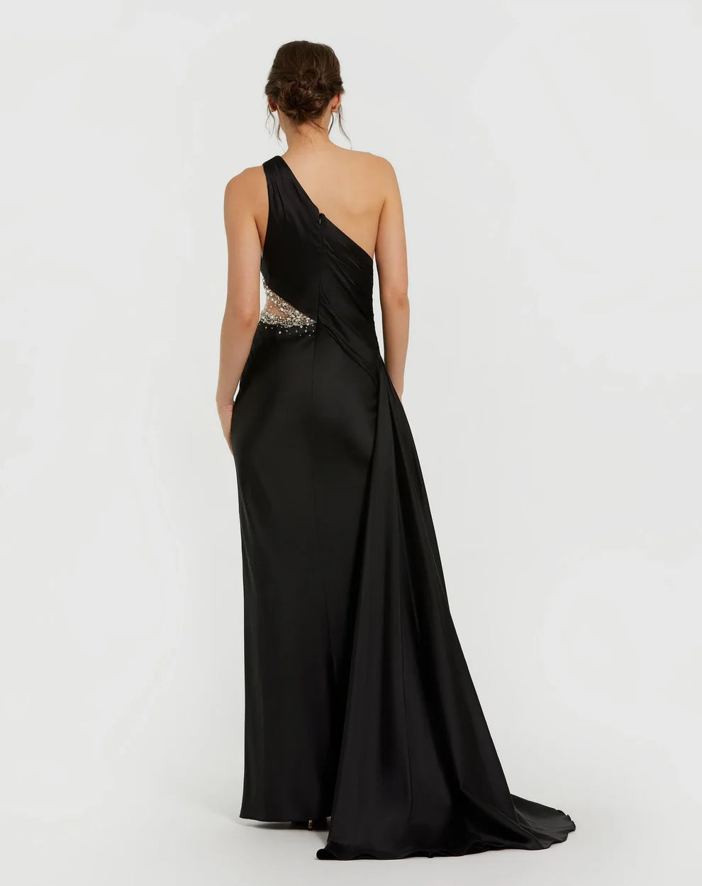 Mac Duggal 2210 - Asymmetric Satin Long Dress