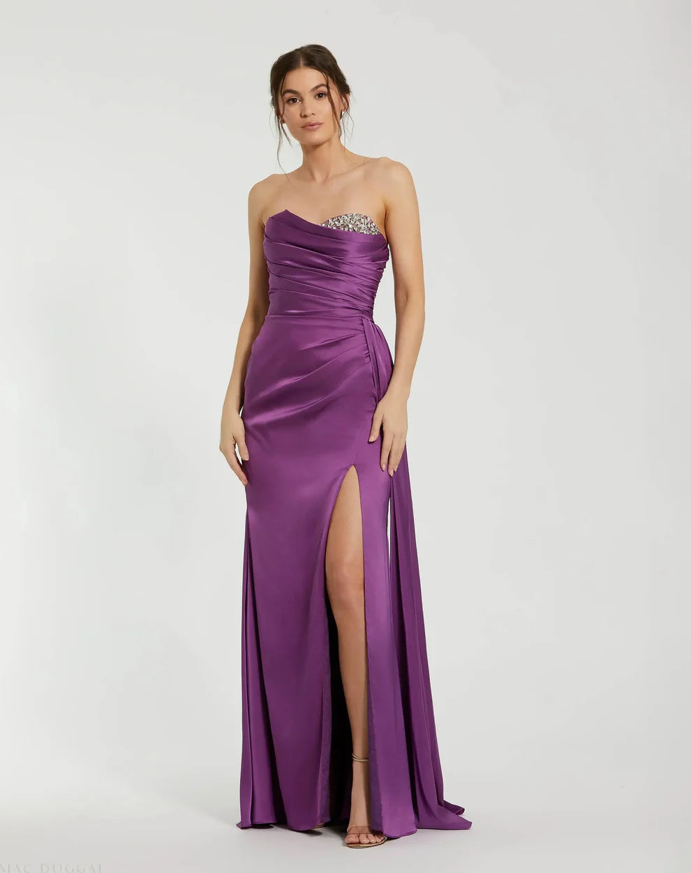 Mac Duggal 2211 - Satin Rhinestone Gown