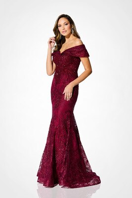 Ivonne D by Mon Cheri - 221D42 Short Sleeve Mermaid Formal Dress
