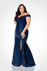 Ivonne D by Mon Cheri - 221D51 V-Neck Formal Dress With Overskirt