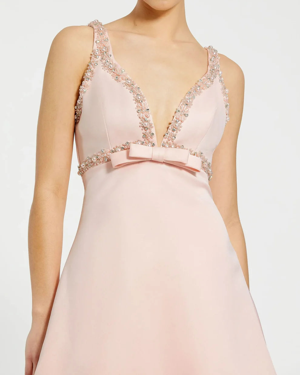 Ieena Duggal 2228 - Bow Detail A-Line Cocktail Dress