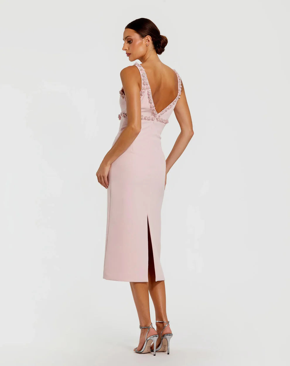 Ieena Duggal 2276 - Sleeveless Embellished Midi Dress