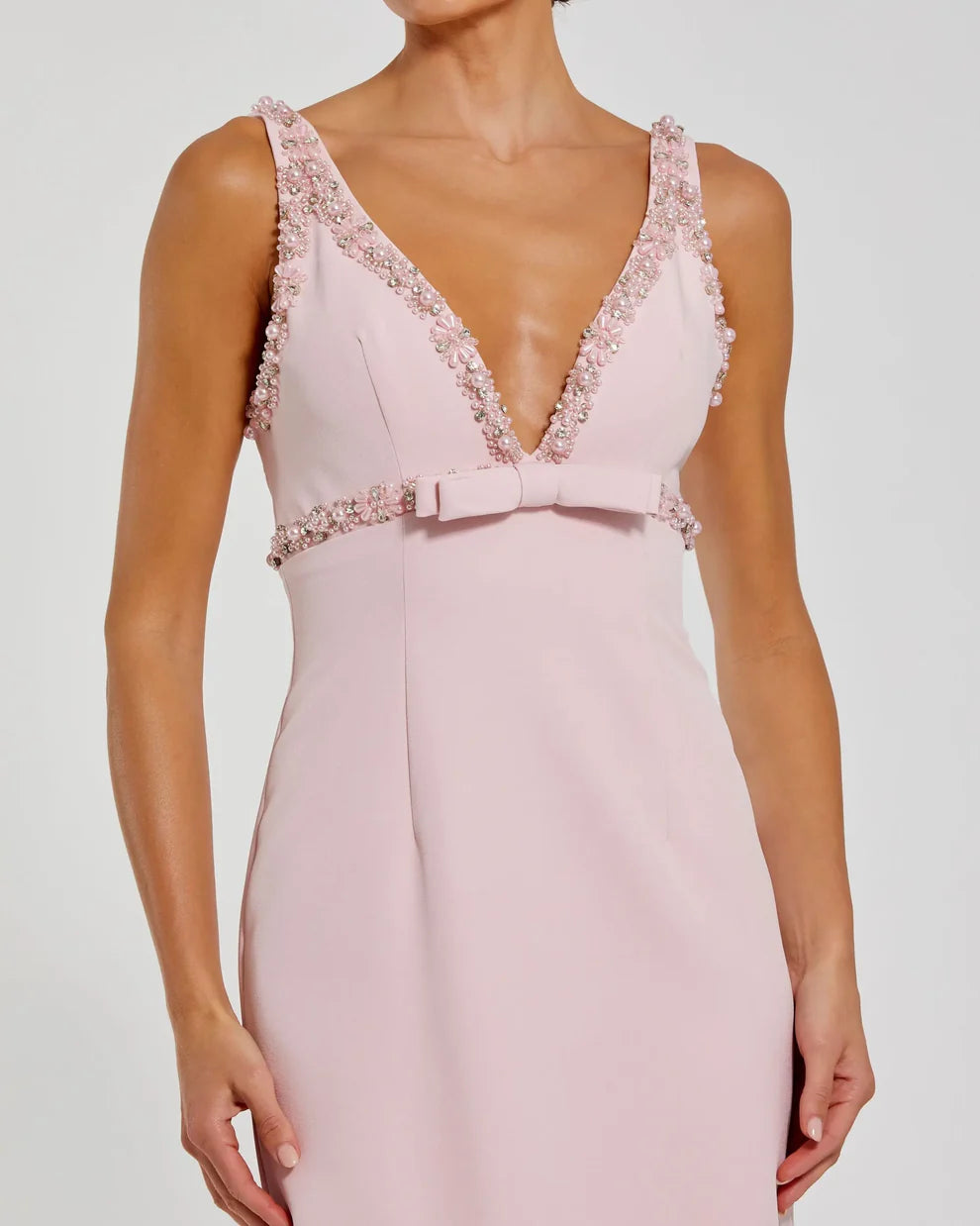 Ieena Duggal 2276 - Sleeveless Embellished Midi Dress
