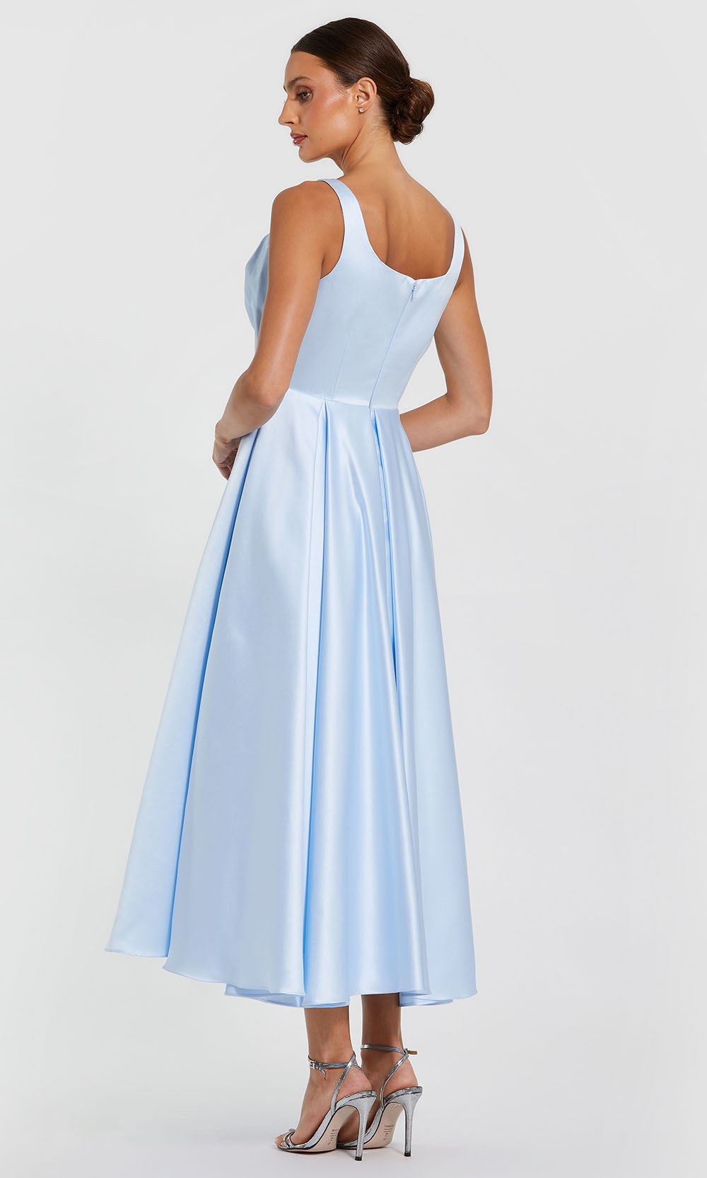 Ieena Duggal 2288 - Sweetheart A-line Dress With Bow Detail Wedding Guest in Blue