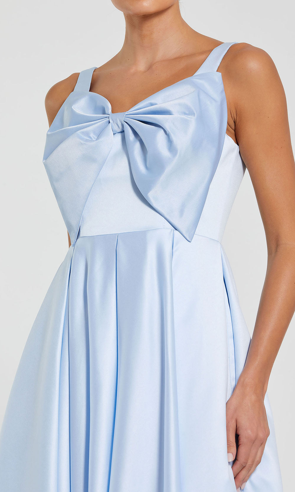 Ieena Duggal 2288 - Sweetheart A-line Dress With Bow Detail Wedding Guest in Blue