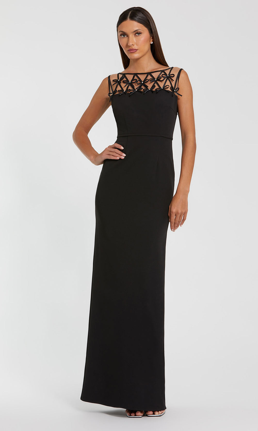 Ieena Duggal 2295 - Sleeveless Column Gown with Bow Accents Mother of the Bride Dresses
