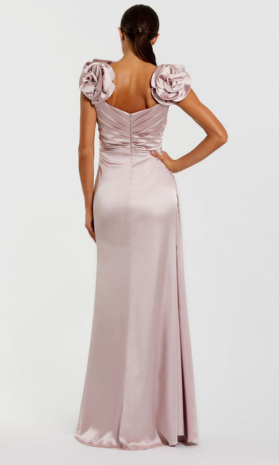 Ieena Duggal 2299 - Floral Straps Faux Wrap Evening Gown Formal Gowns