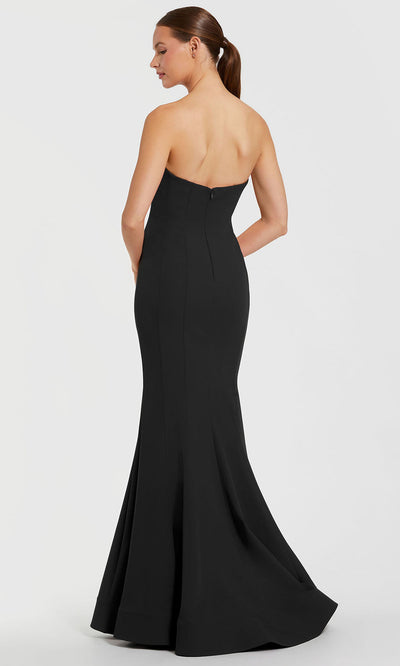 Ieena Duggal 2300 - 3D Floral Detail Straight Neckline Gown Prom Dresses