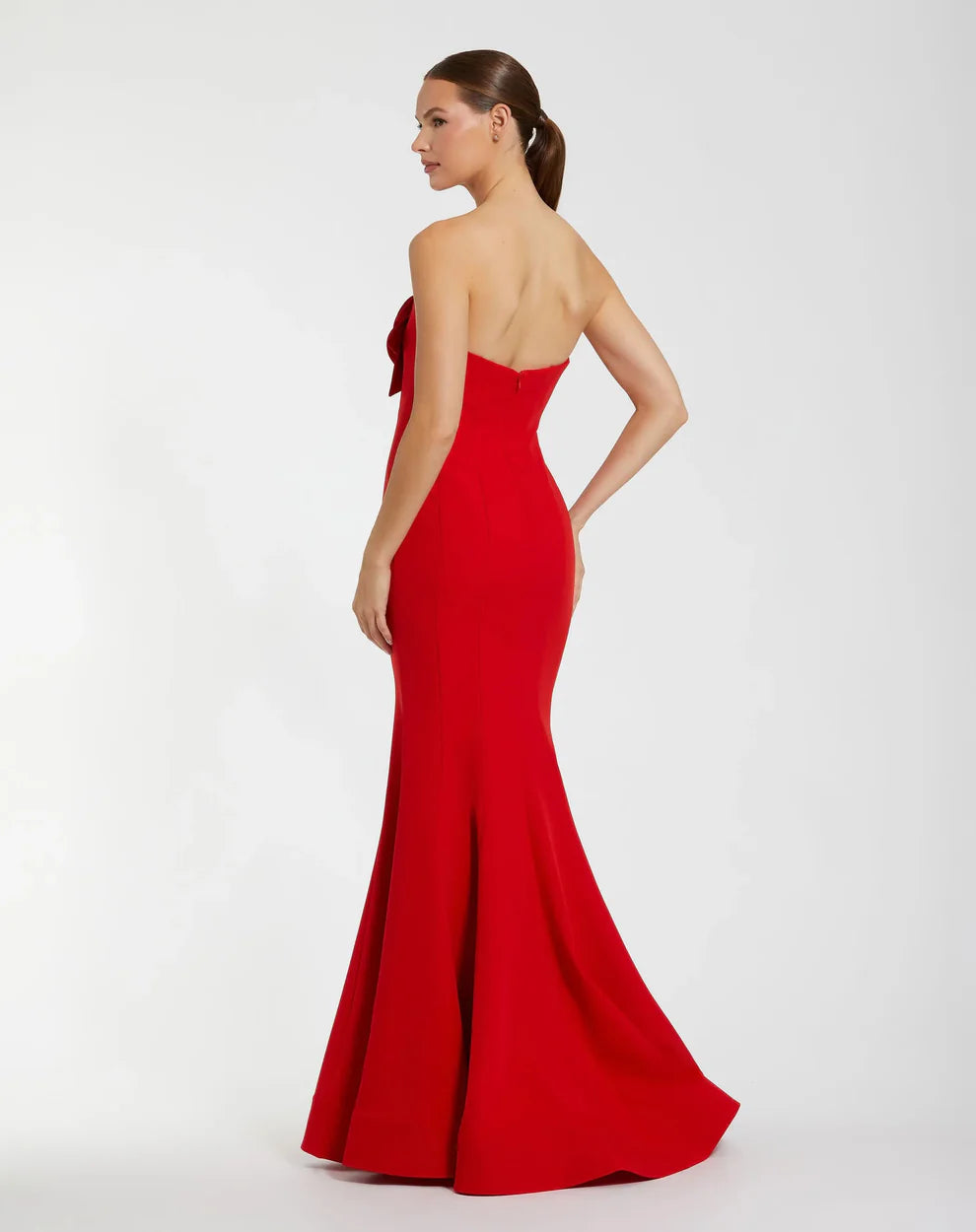 Ieena Duggal 2300 - 3D Floral Detail Straight Neckline Gown