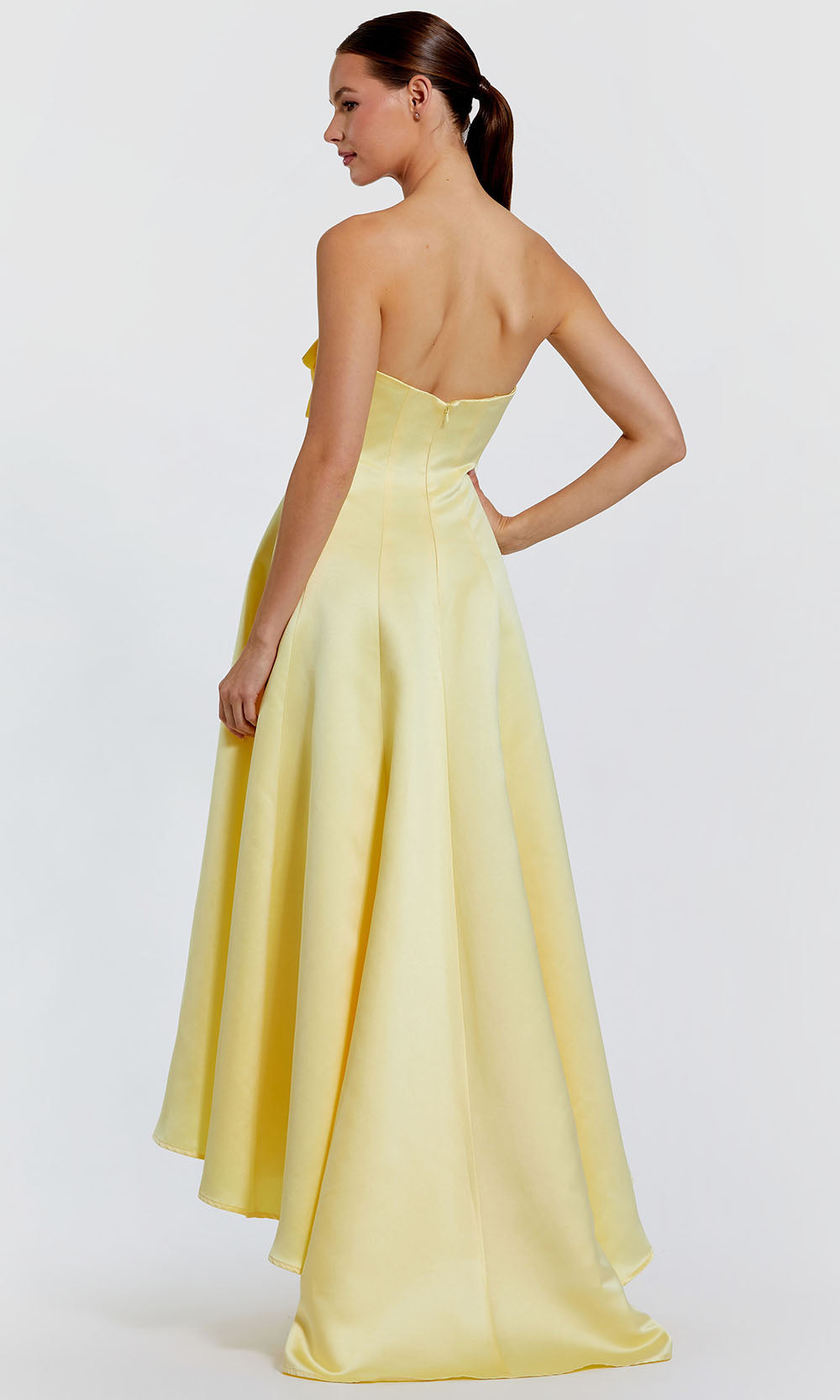 Ieena Duggal 2303 - 3D Floral A-line Evening Dress Prom Dresses in Buttercup