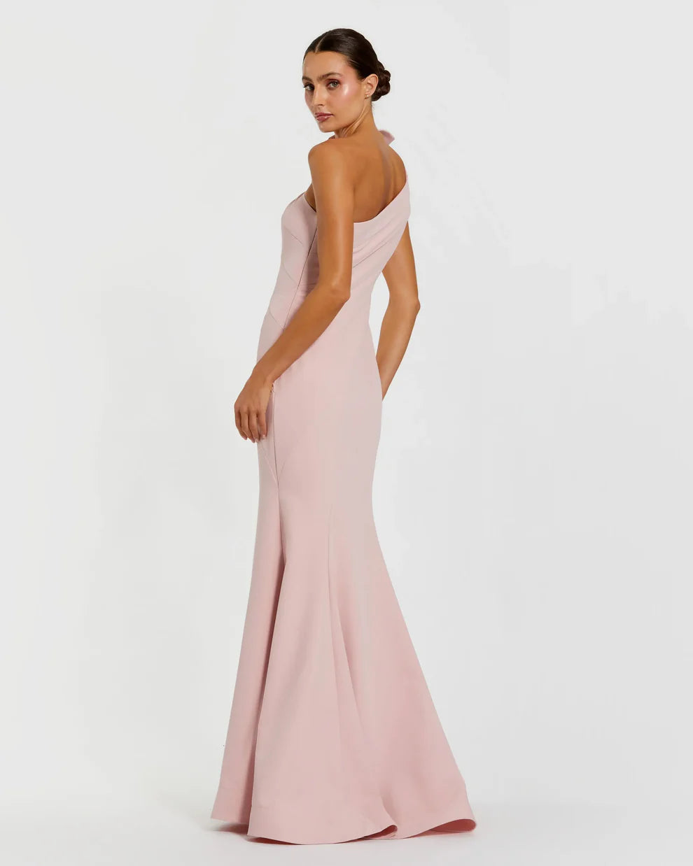 Ieena Duggal 2304 - Crepe Mermaid Dress with 3D Flower