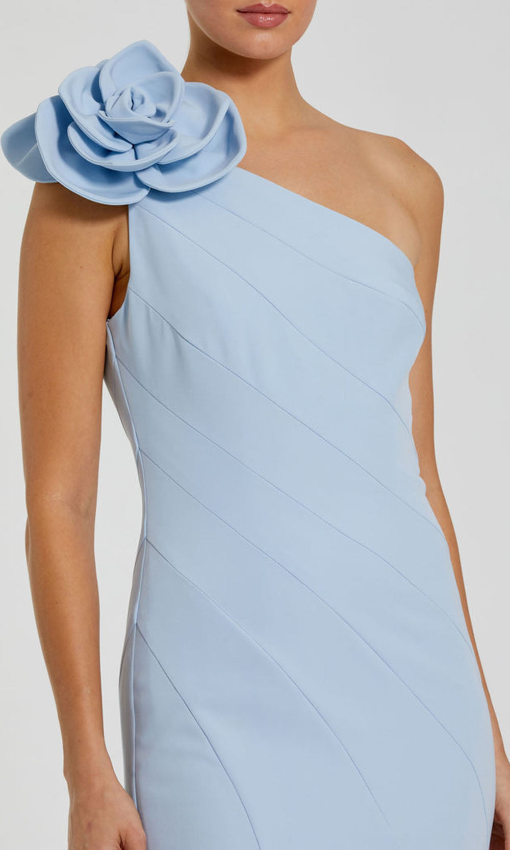Ieena Duggal 2304 - Crepe Mermaid Dress with 3D Flower Prom Dresses