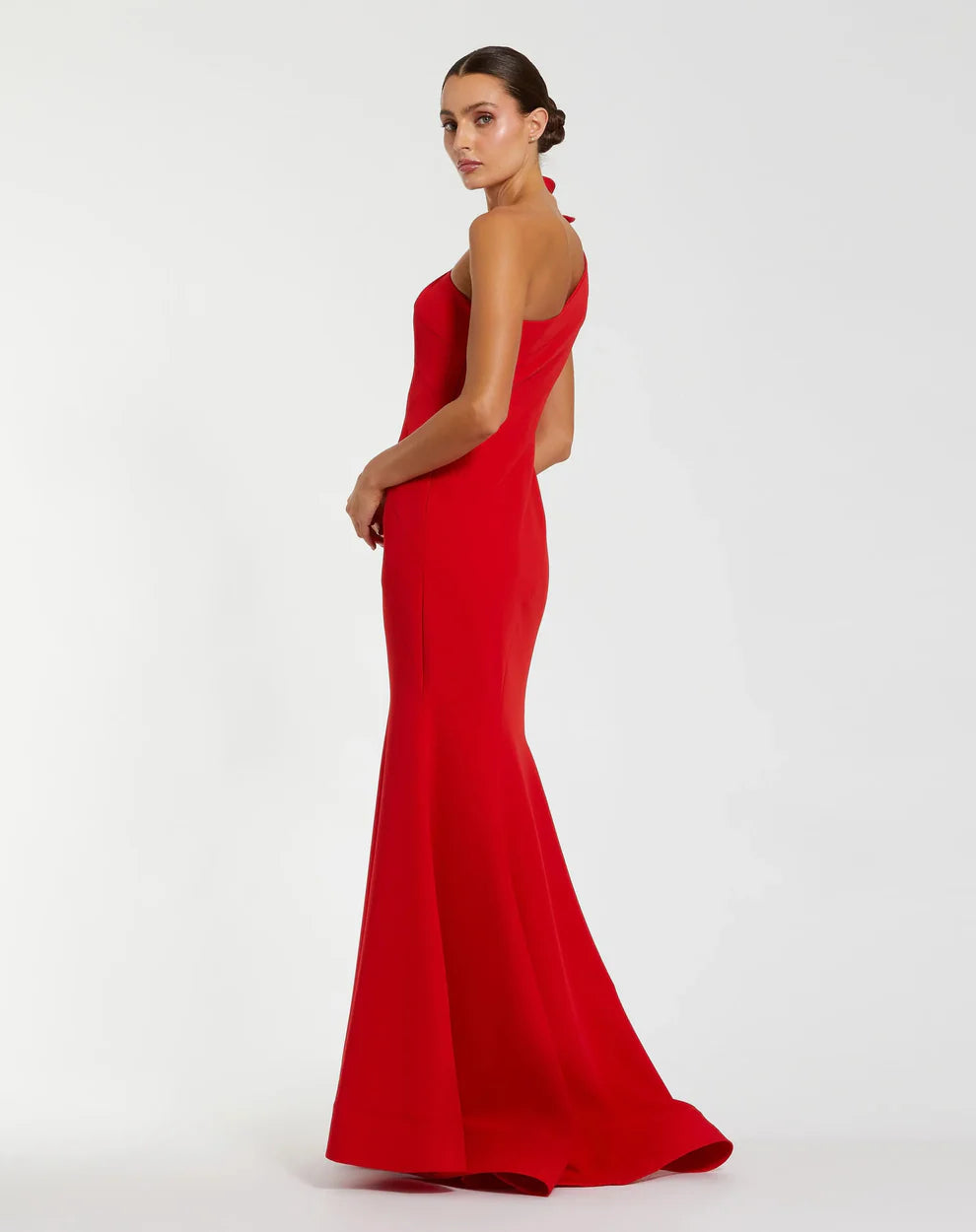 Ieena Duggal 2304 - Crepe Mermaid Dress with 3D Flower