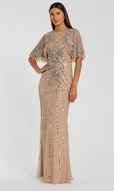 Mac Duggal 23044 - Jewel Neck Column Gown with Beading Mother of the Bride Dresses