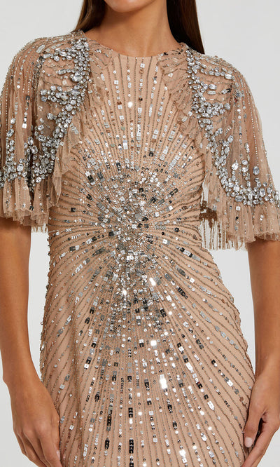 Mac Duggal 23044 - Jewel Neck Column Gown with Beading Mother of the Bride Dresses