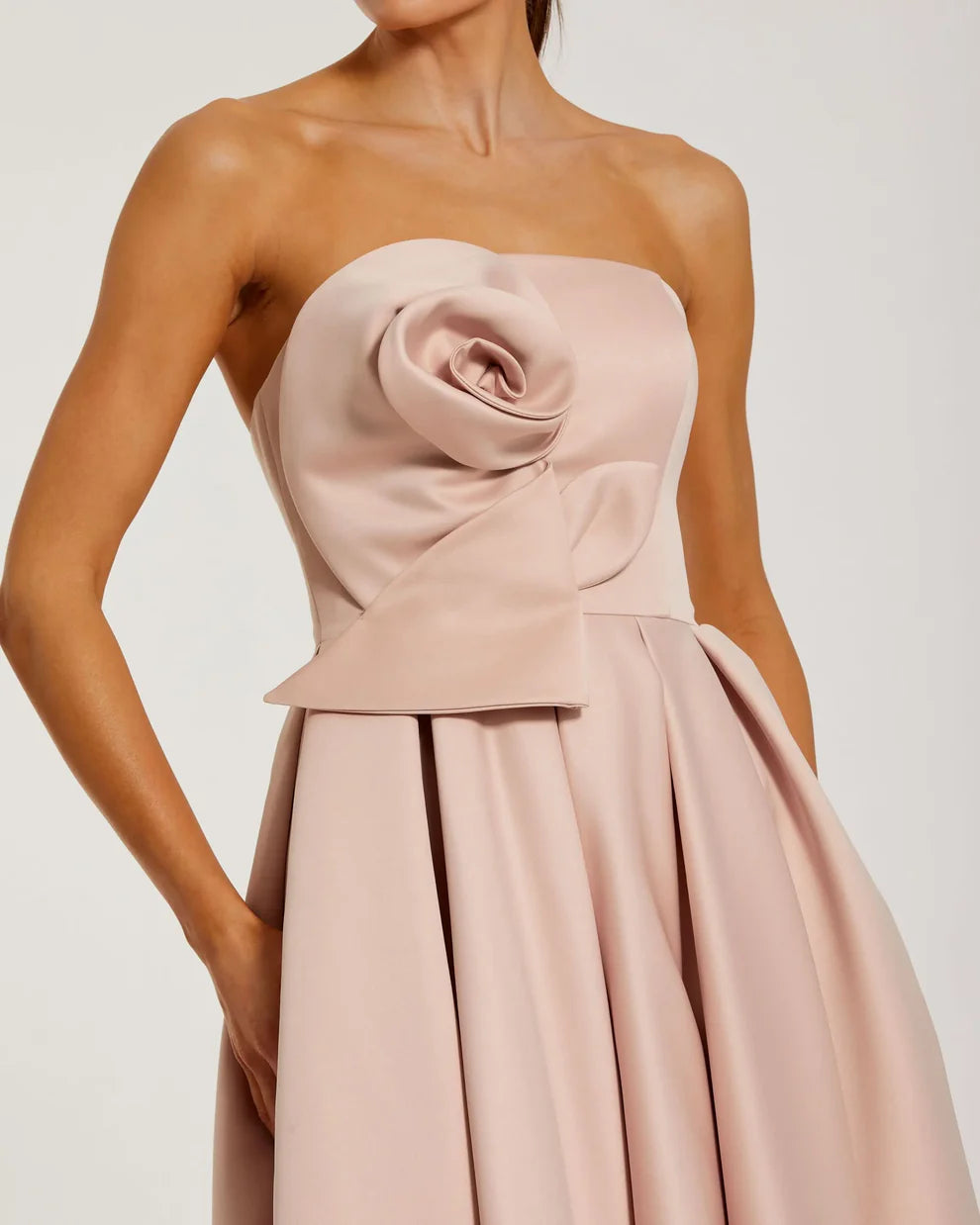 Ieena Duggal 2330 - Straight Across A-Line Midi Dress