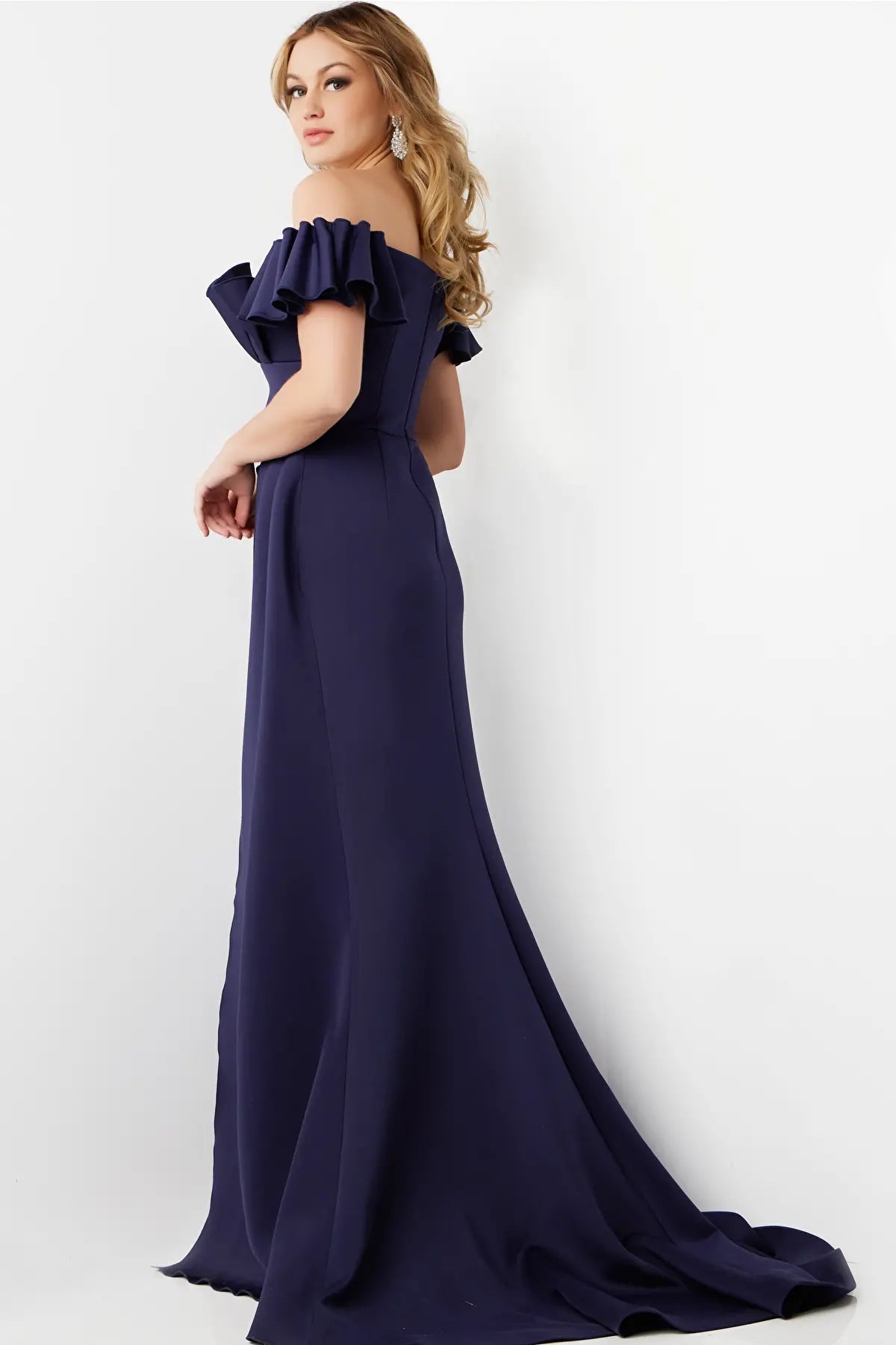 Jovani 23402 - Ruffle Sleeve Long Evening Dress