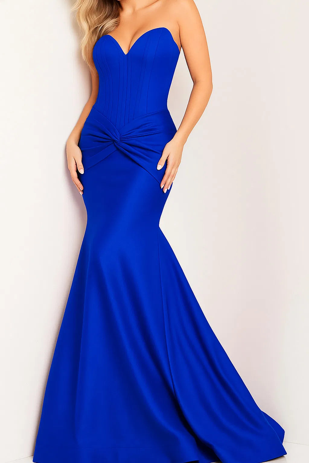 Jovani 23556 - Strapless Ribbon Long Gown