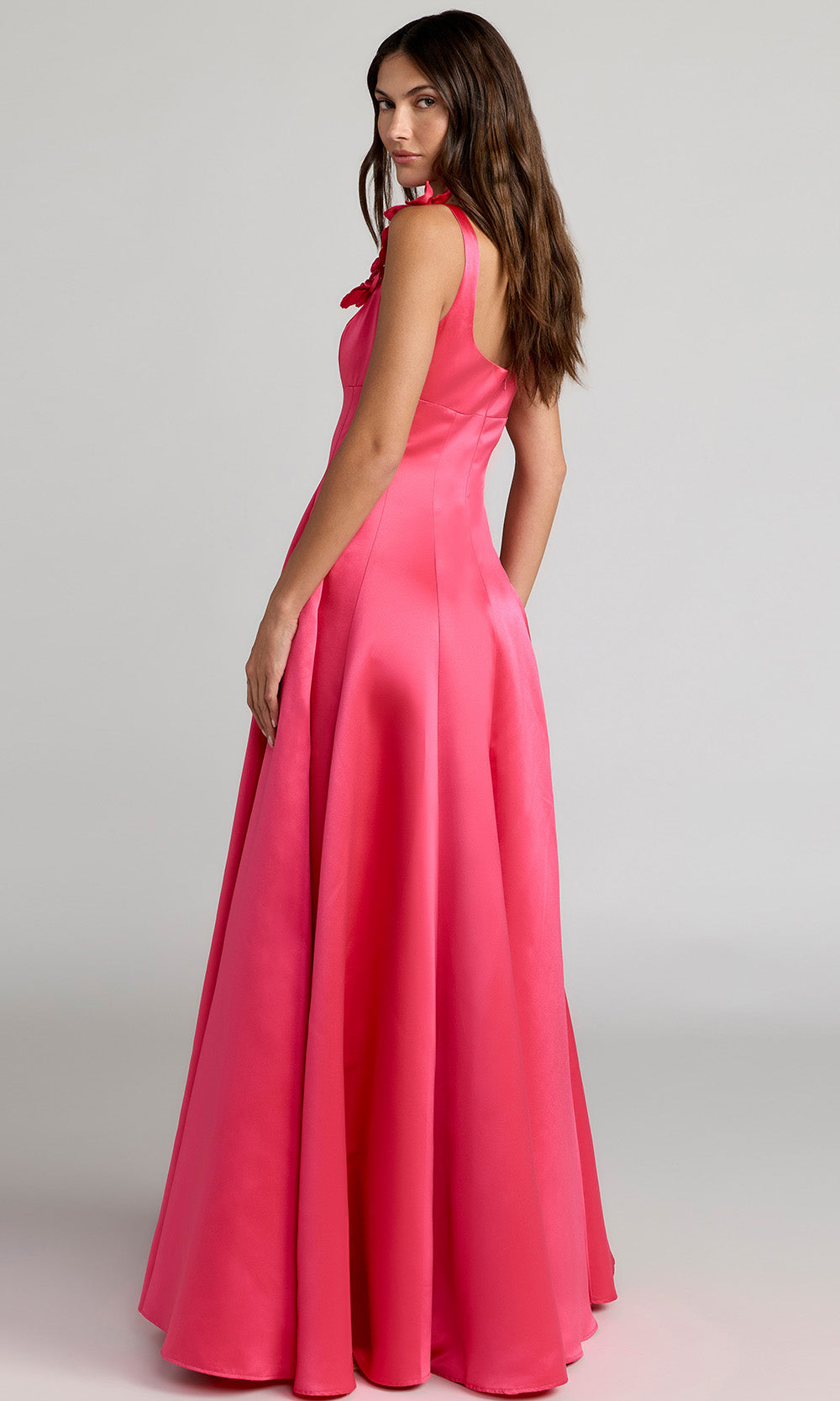 Mac Duggal 2359 - A-Line Floral Shoulder Evening Dress Prom Dresses in Pink