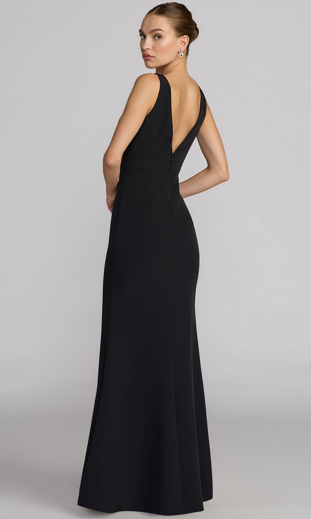 Mac Duggal 2371 - Crepe Sleeveless Gown with Bow Detail Formal Gowns