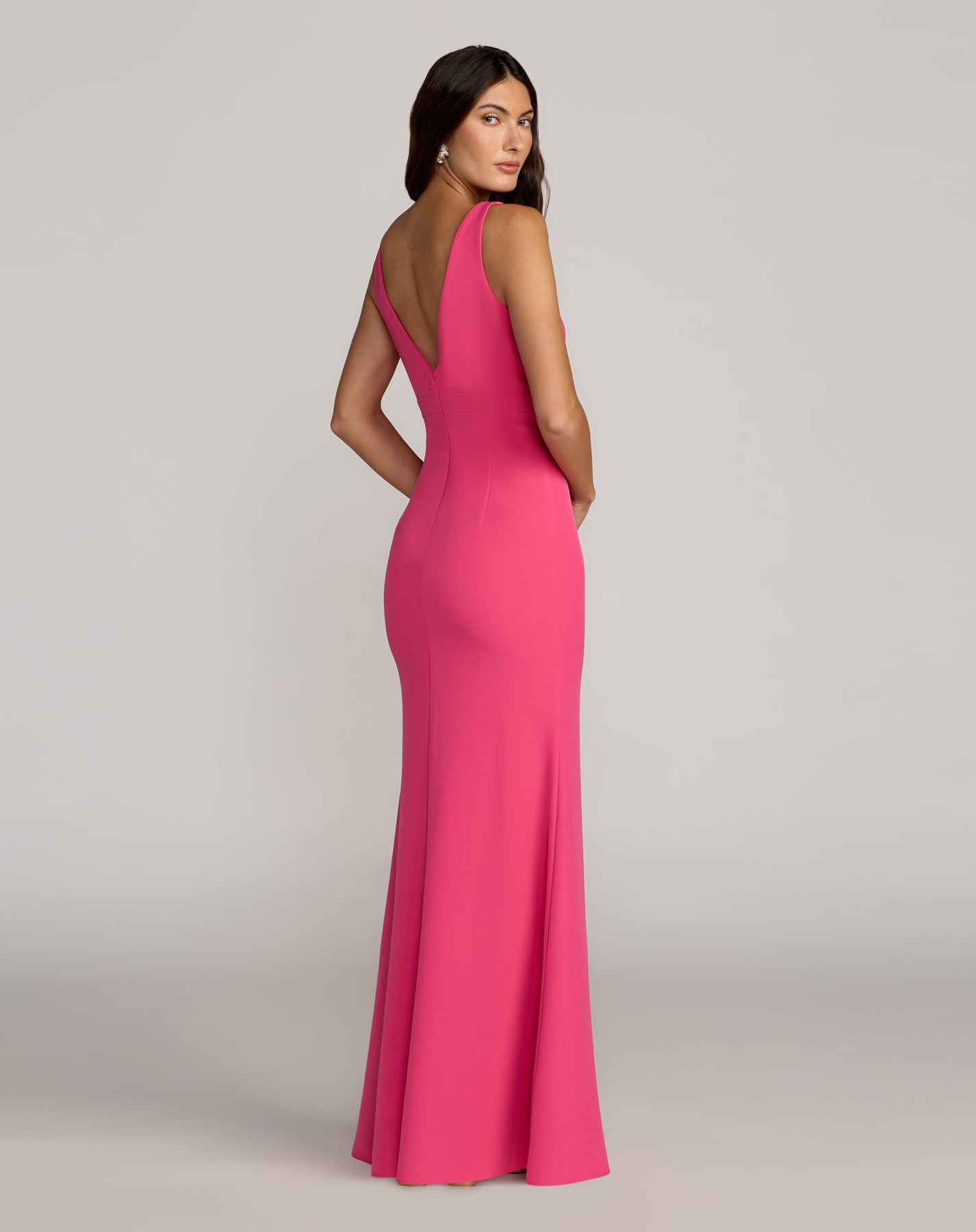 Mac Duggal 2371 - Crepe Sleeveless Gown with Bow Detail