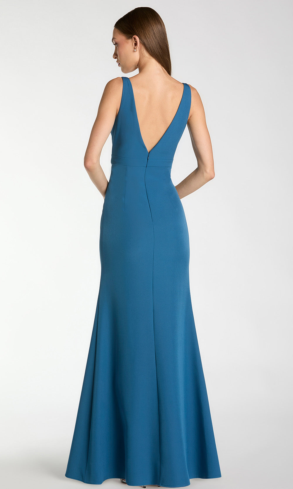 Mac Duggal 2371 - Crepe Sleeveless Gown with Bow Detail Formal Gowns