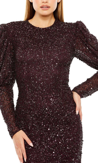 Mac Duggal 24000 - Puff Sleeve Sequin Evening Dress Special Occasion Dresses