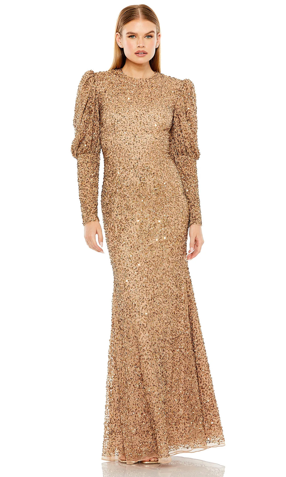 Mac Duggal 24000 - Puff Sleeve Sequin Evening Dress Special Occasion Dresses