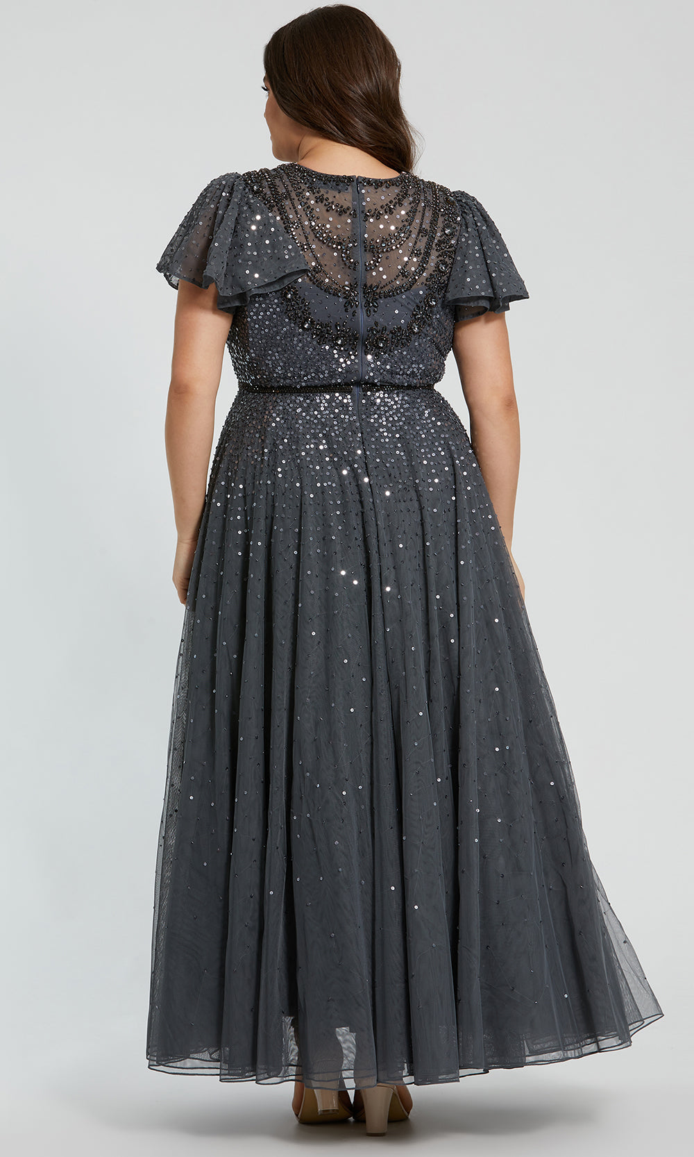 Mac Duggal 24025 - Jewel Neckline Beaded Long Gown Mother of the Bride Dresses