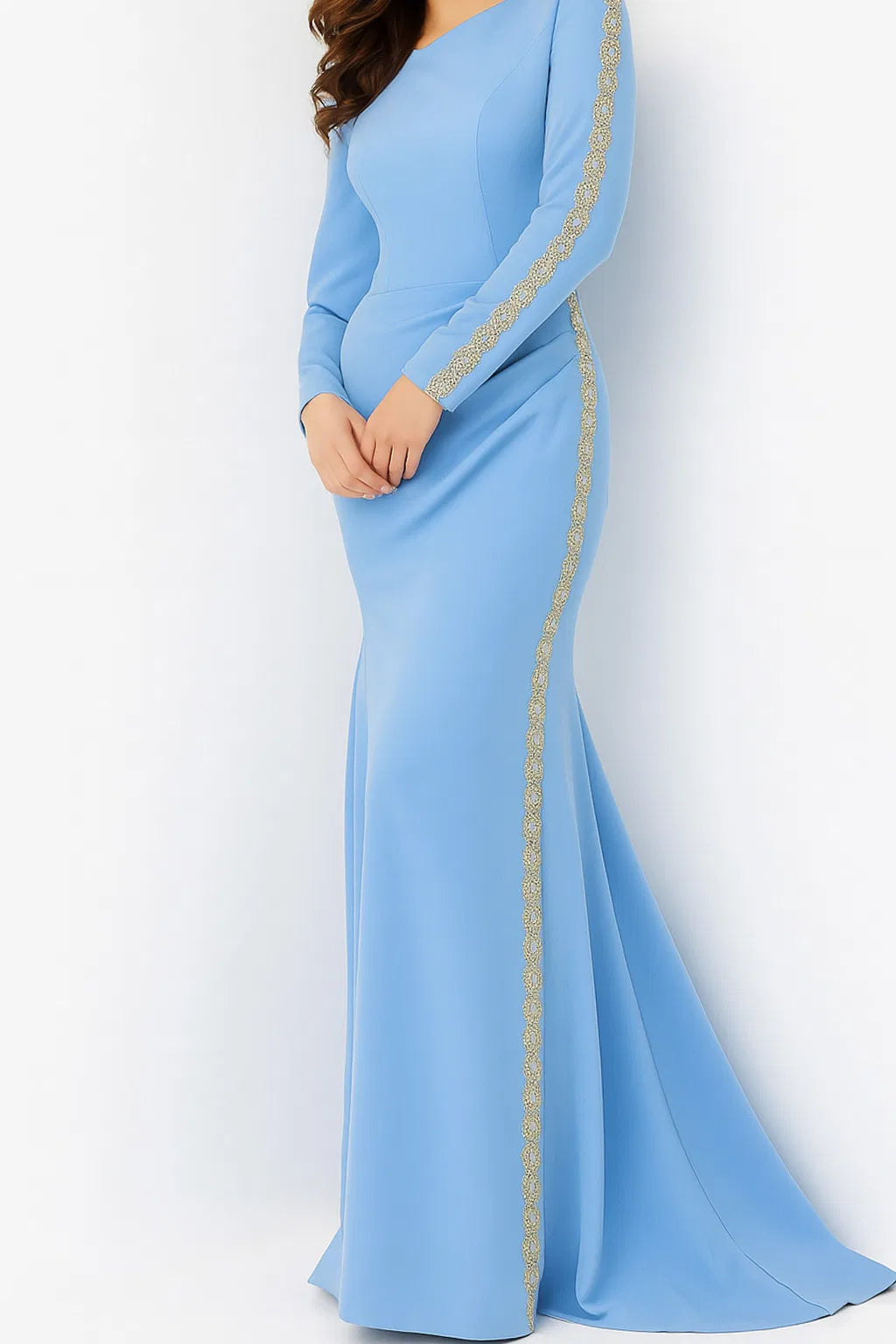Jovani 24191 - Long Sleeve Embellished Evening Dress