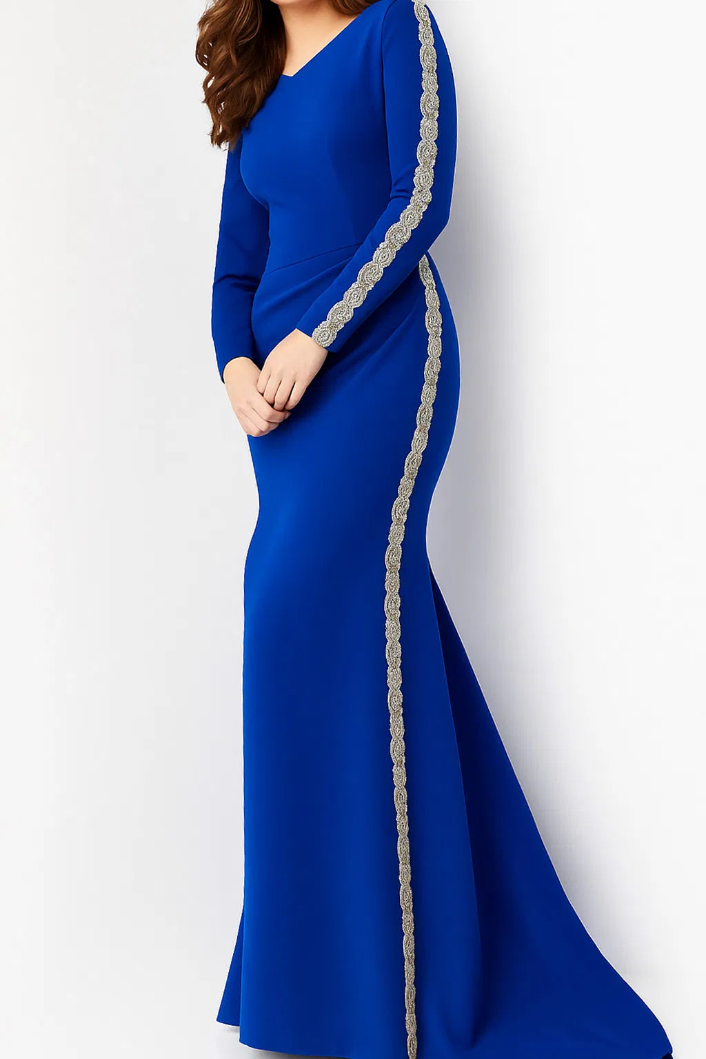 Jovani 24191 - Long Sleeve Embellished Evening Dress
